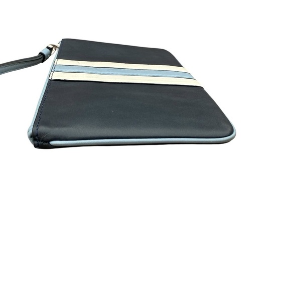 Coach Navy Blue Leather Wristlet - Picture 9 of 13
